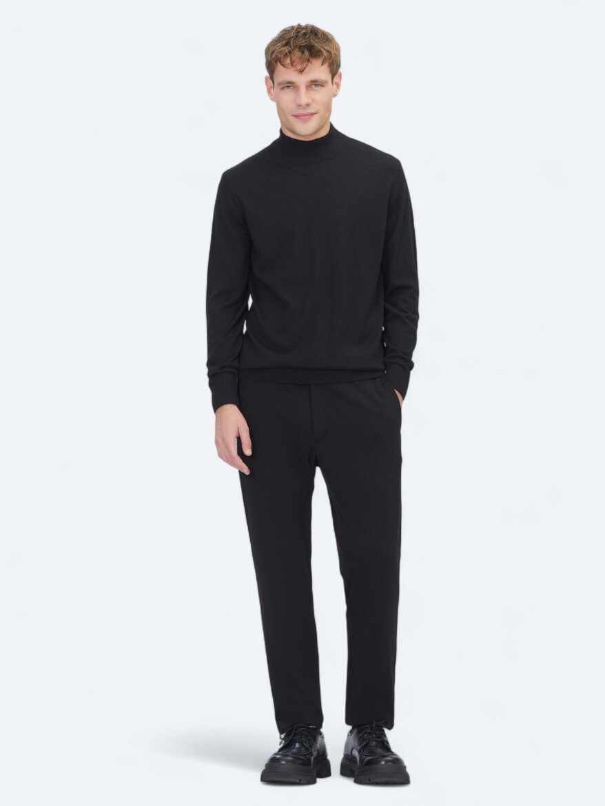 Black Knitwear Sweatshirt 