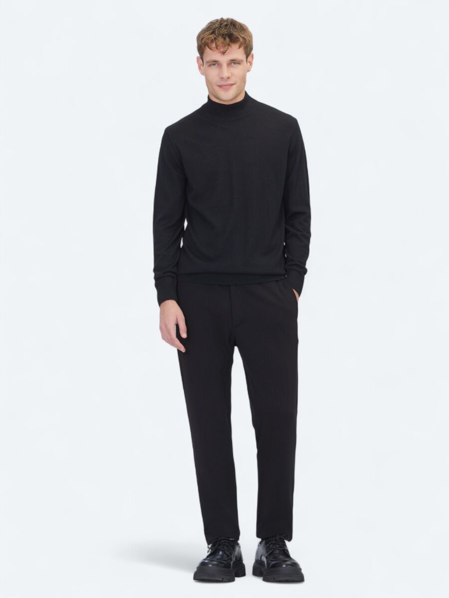 Black Knitwear Sweatshirt - 2