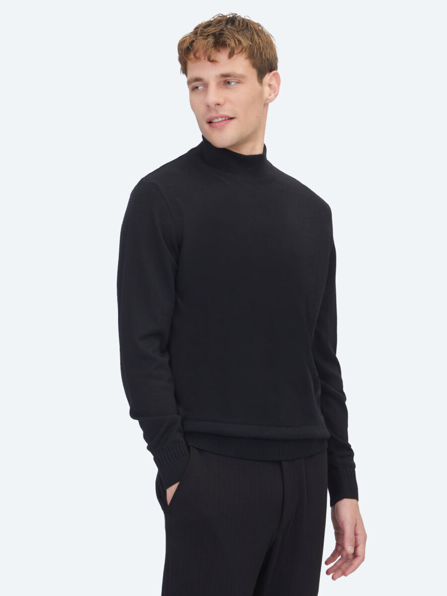 Black Knitwear Sweatshirt - 3