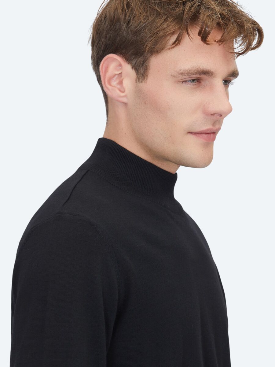 Black Knitwear Sweatshirt - 4