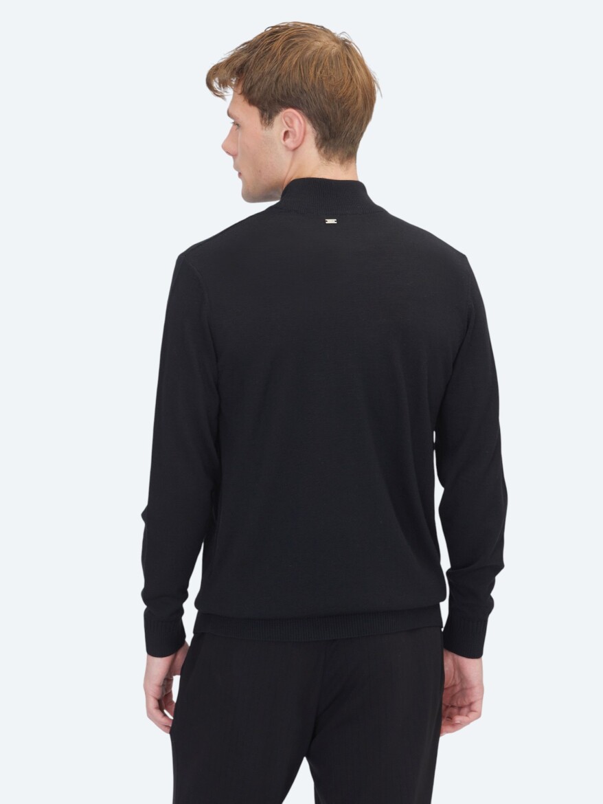 Black Knitwear Sweatshirt - 5