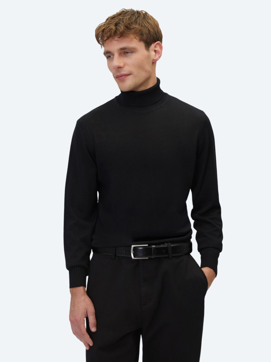 Black Knitwear Sweatshirt - 2