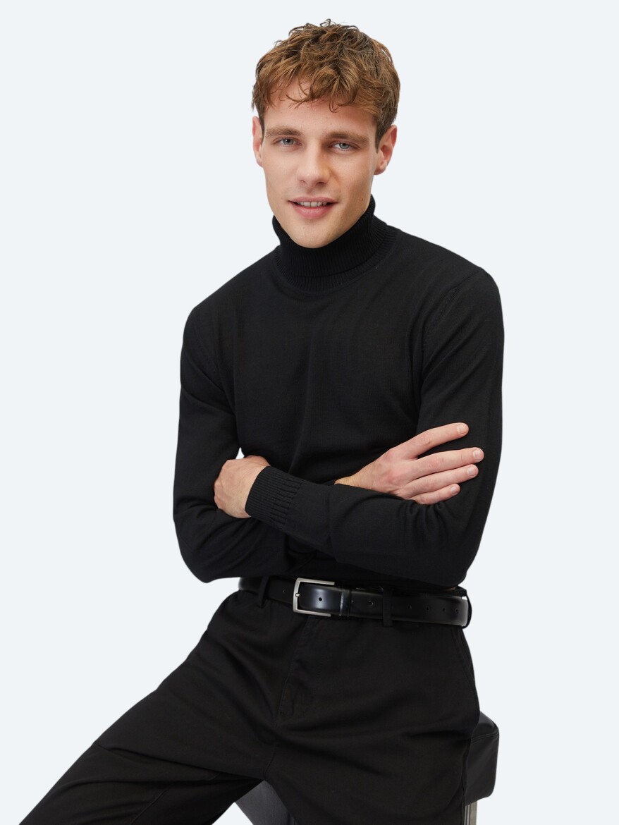 Black Knitwear Sweatshirt - 3