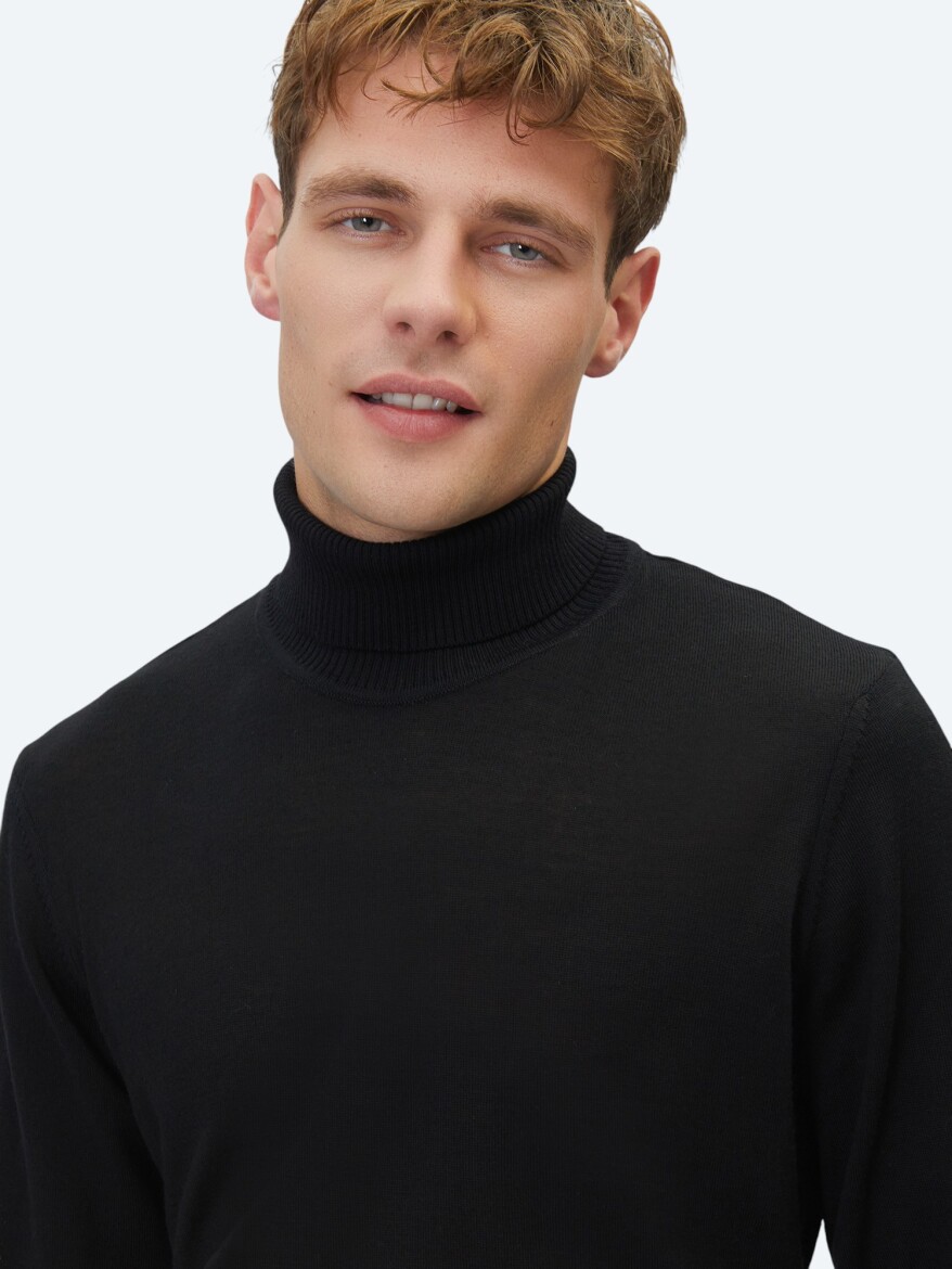 Black Knitwear Sweatshirt - 5