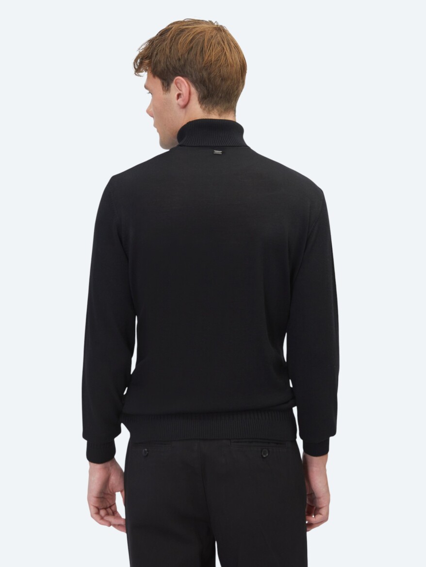 Black Knitwear Sweatshirt - 6