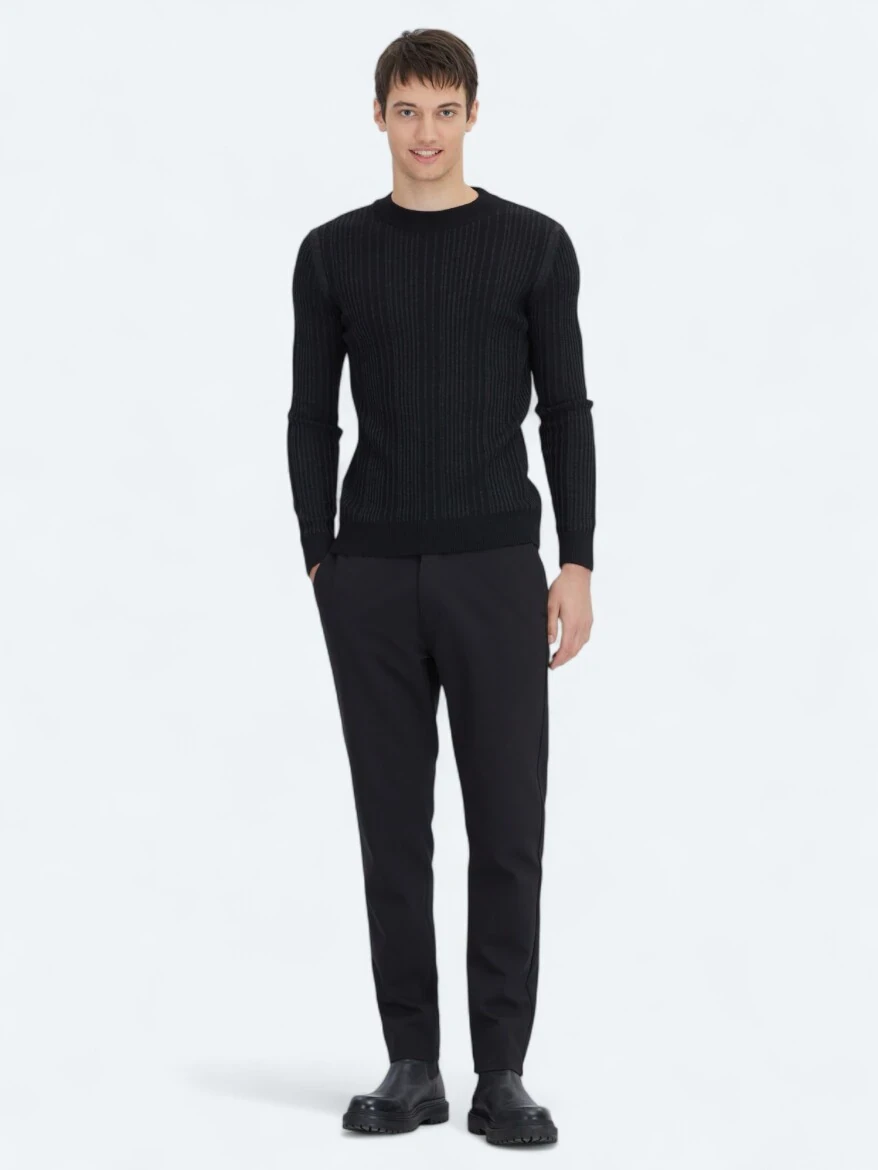 Black Knitwear Sweatshirt - KİP