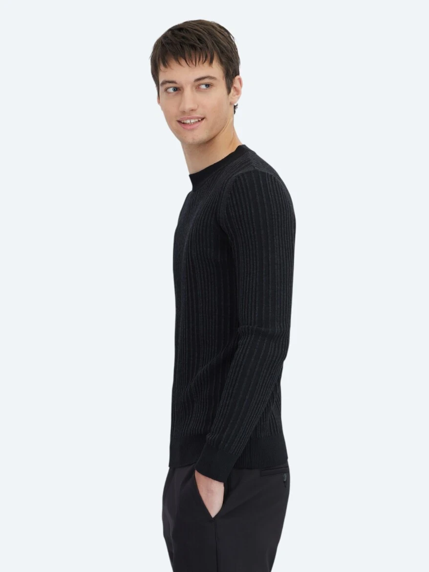 Black Knitwear Sweatshirt - 3