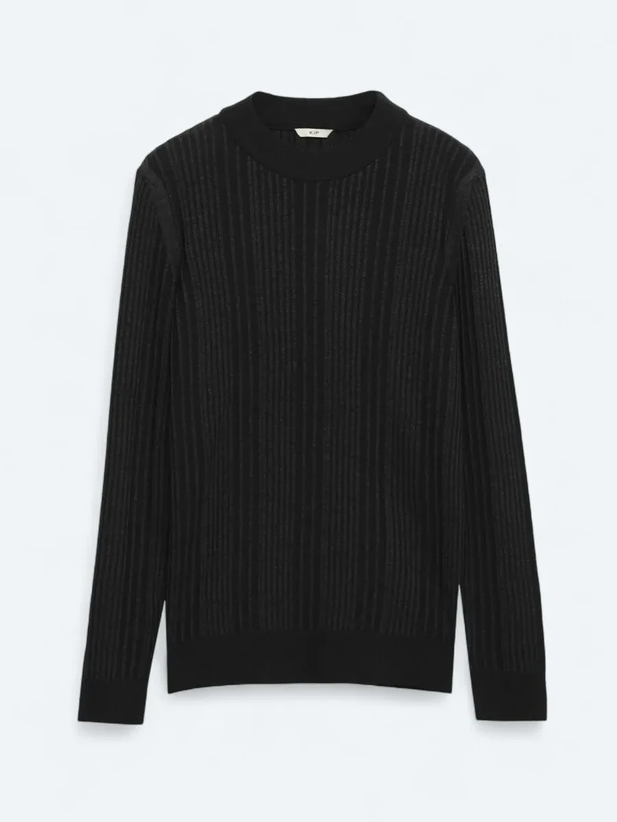 Black Knitwear Sweatshirt - 6