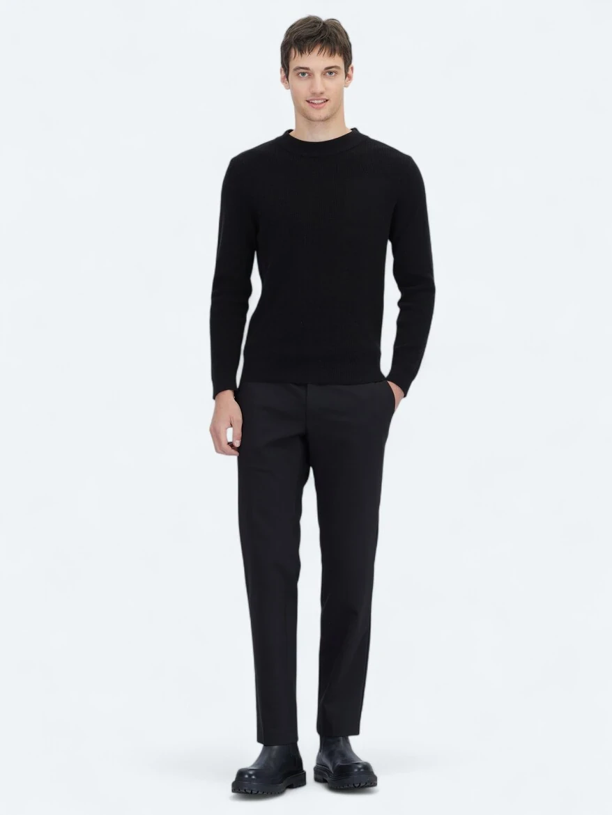 Black Knitwear Sweatshirt - 2