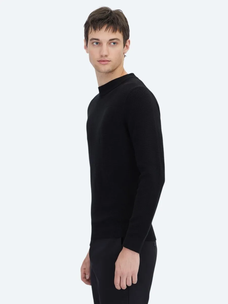 Black Knitwear Sweatshirt - 3