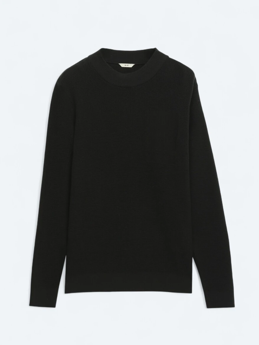 Black Knitwear Sweatshirt - 6