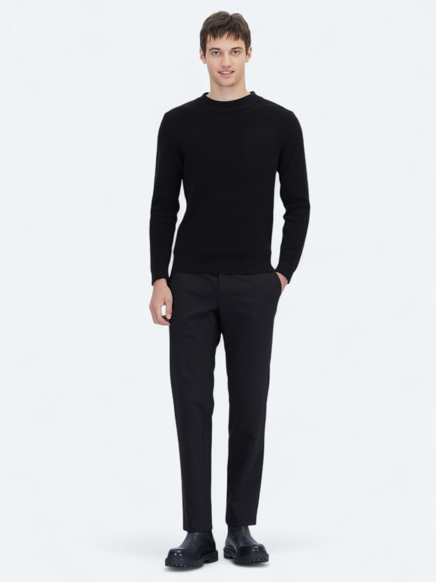 Black Knitwear Sweatshirt - 2