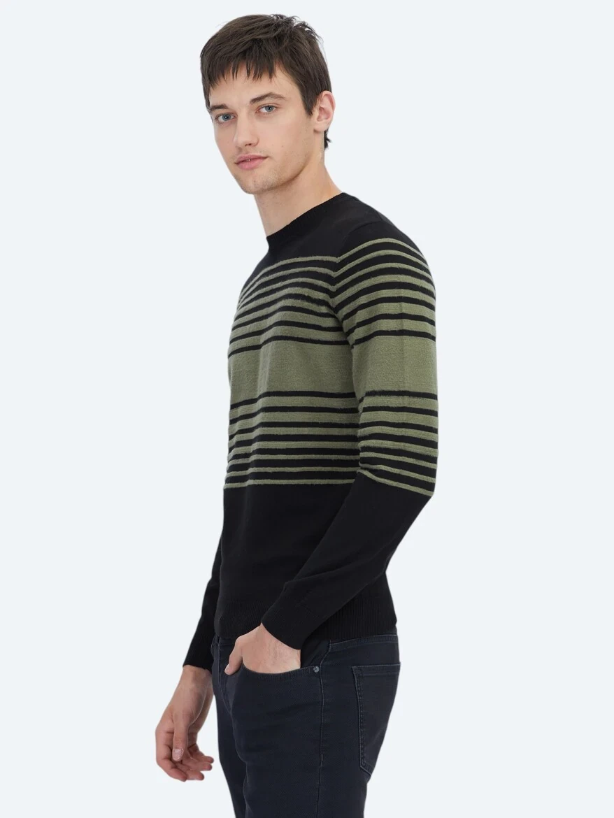 Black Knitwear Sweatshirt - 1
