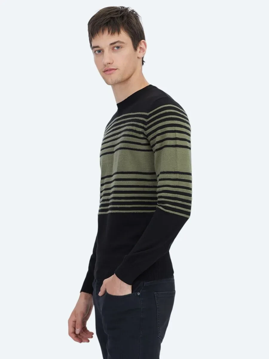 Black Knitwear Sweatshirt - 1