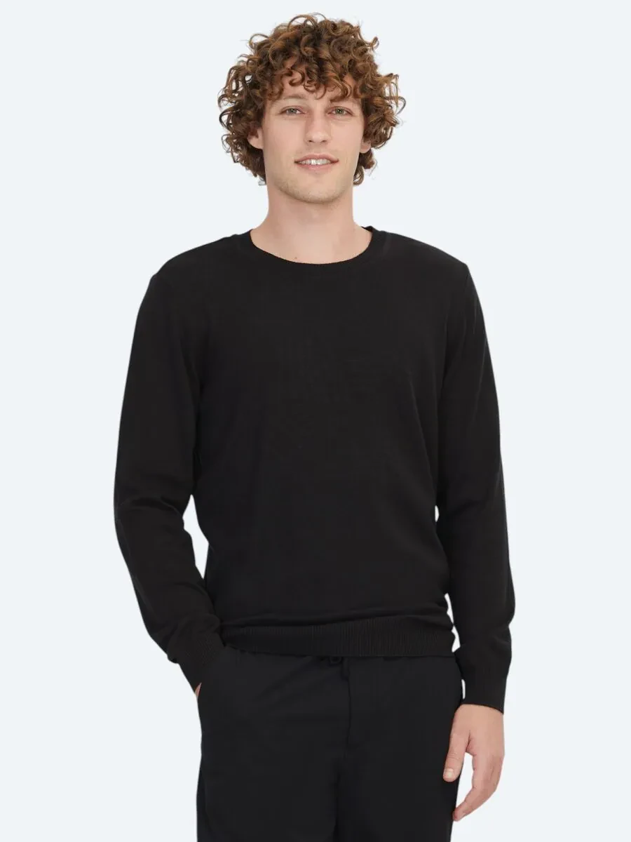 Black Knitwear Sweatshirt - 1