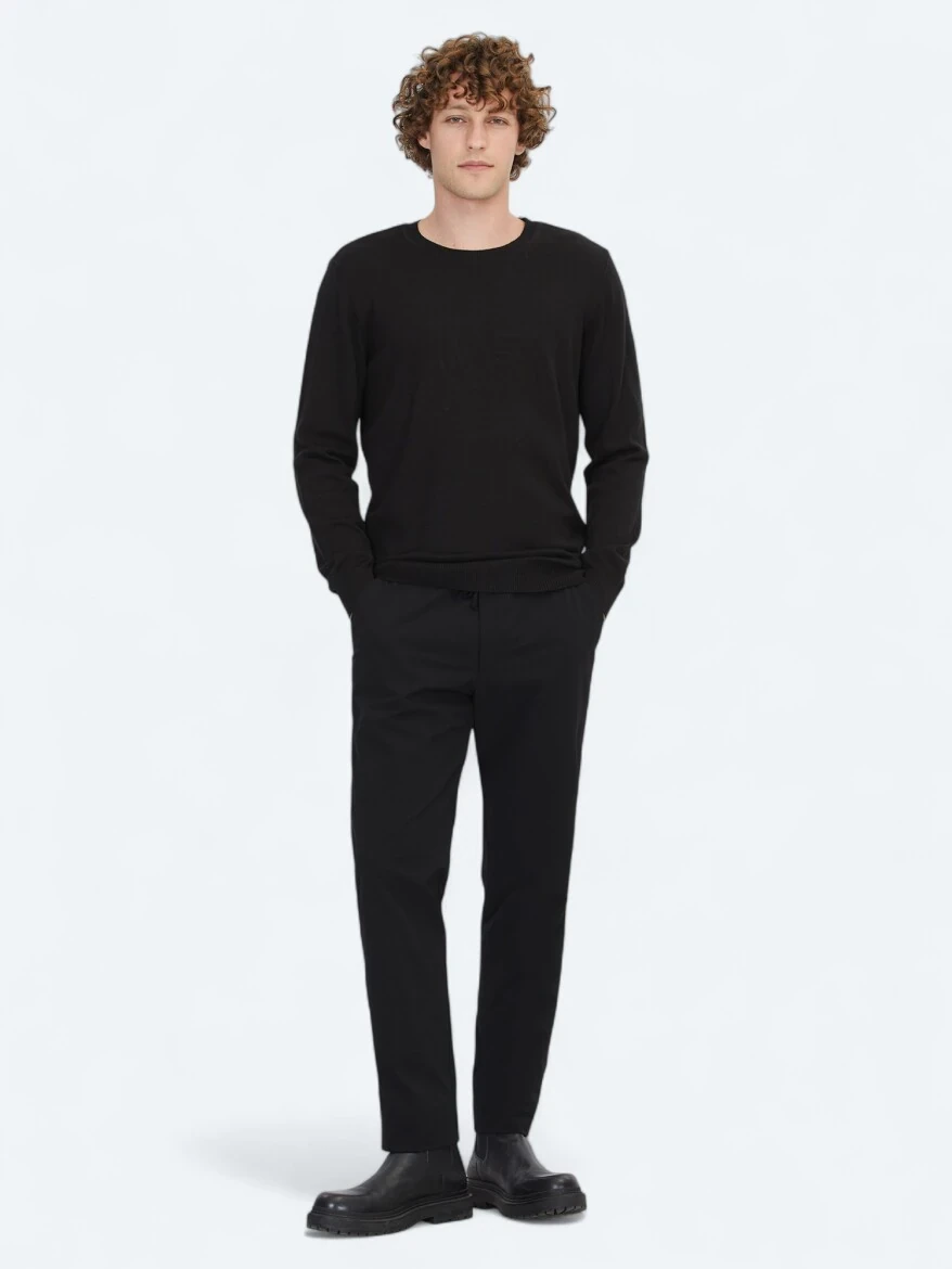 Black Knitwear Sweatshirt - KİP