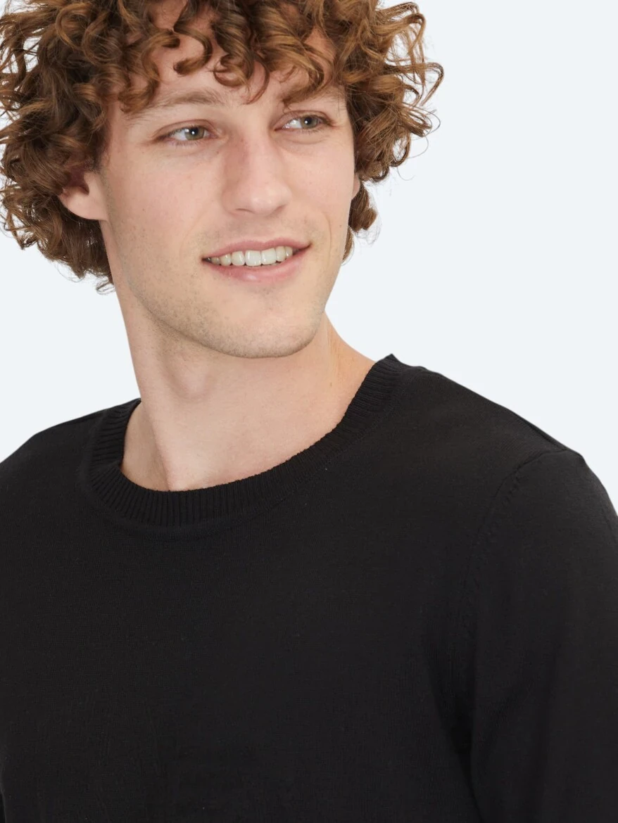 Black Knitwear Sweatshirt - KİP