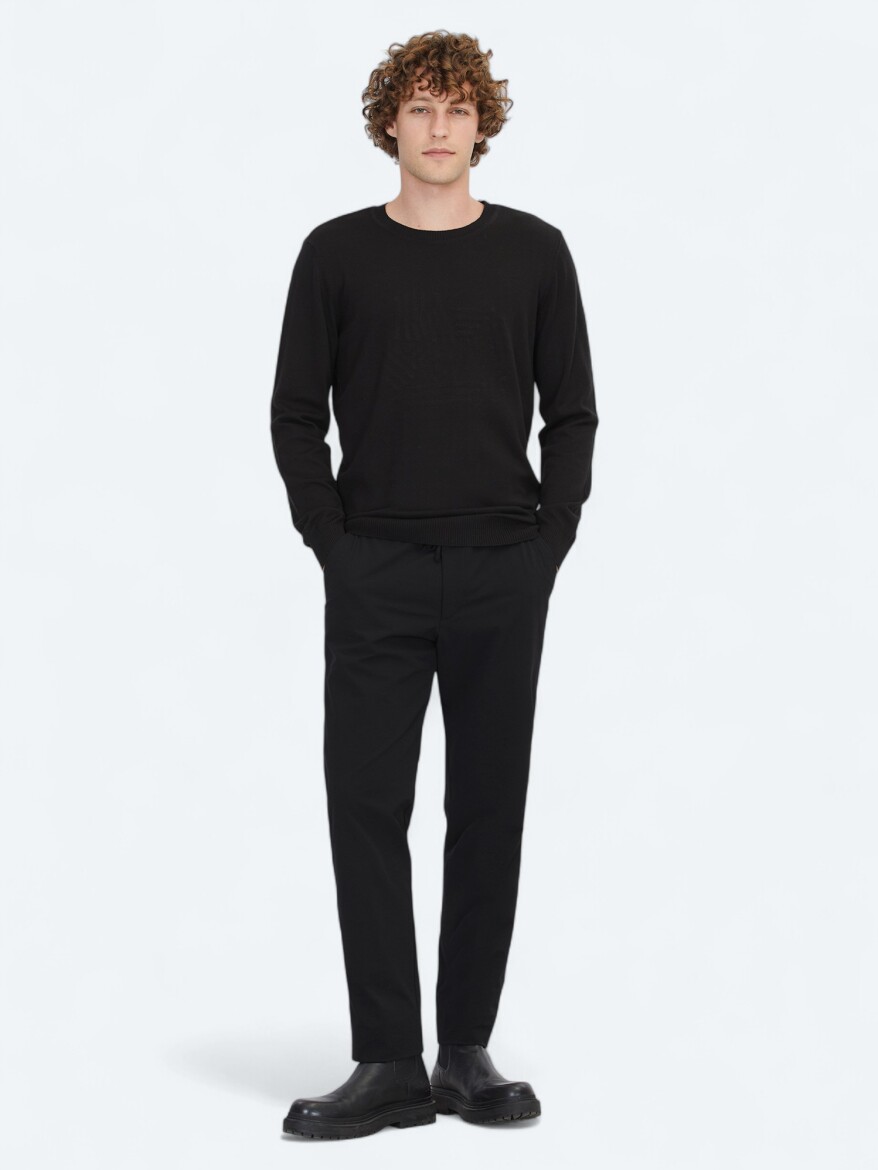 Black Knitwear Sweatshirt - 2