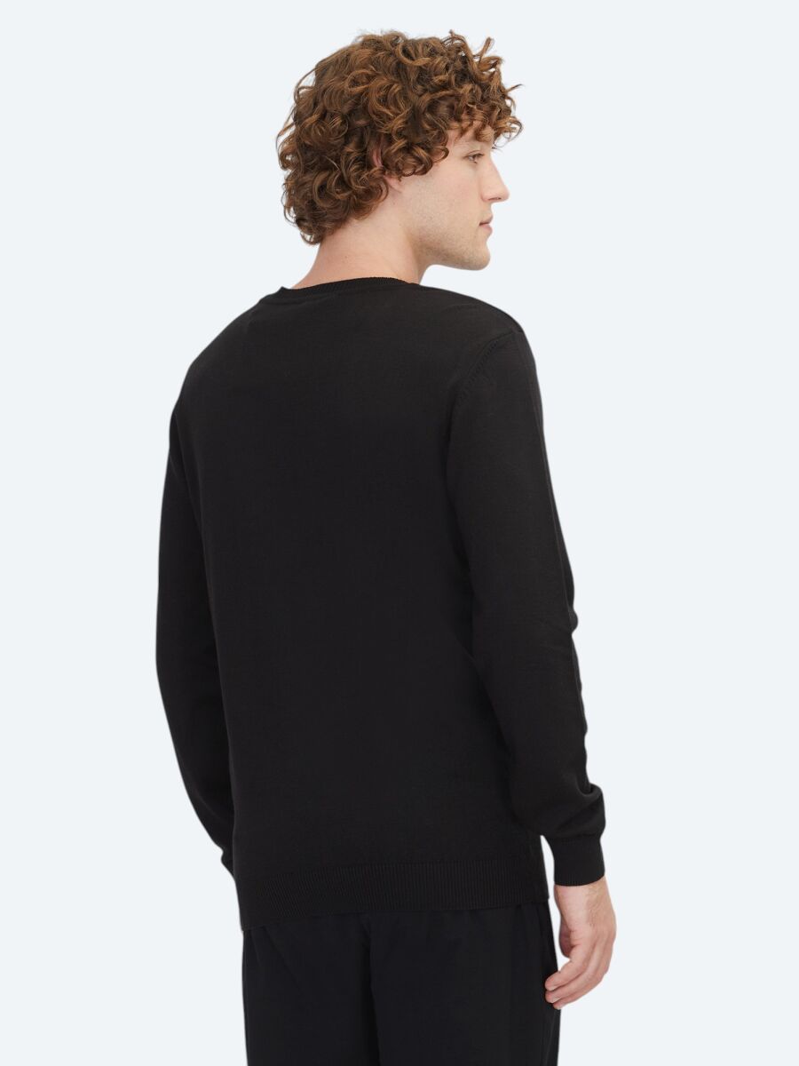 Black Knitwear Sweatshirt - 5