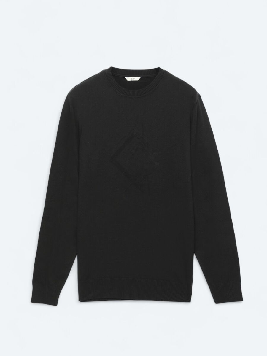 Black Knitwear Sweatshirt - 6