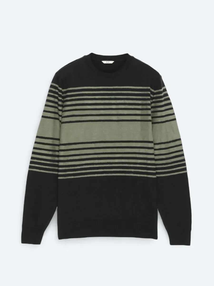 Black Knitwear Sweatshirt - 1