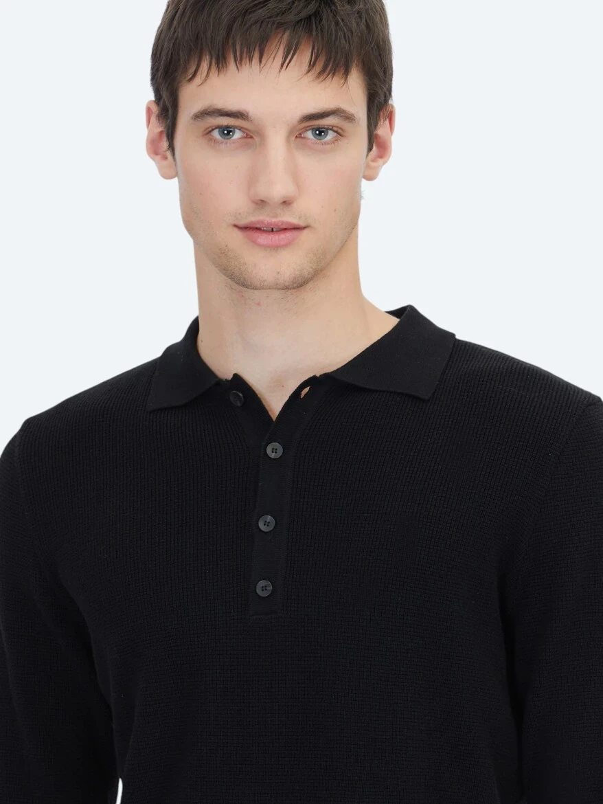 Black Knitwear Sweatshirt - 3