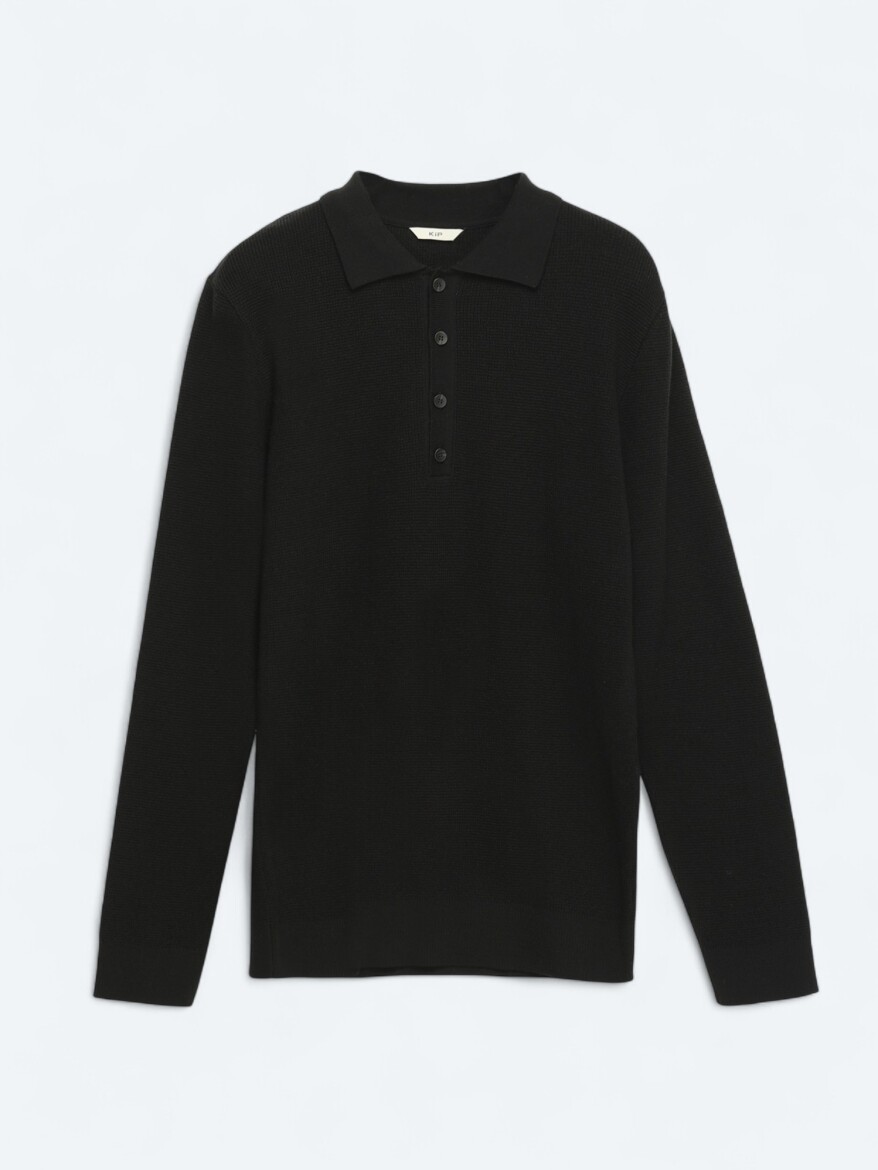 Black Knitwear Sweatshirt - 6