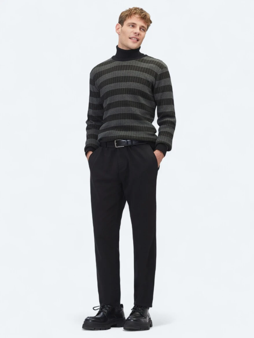 Black Knitwear Sweatshirt - KİP