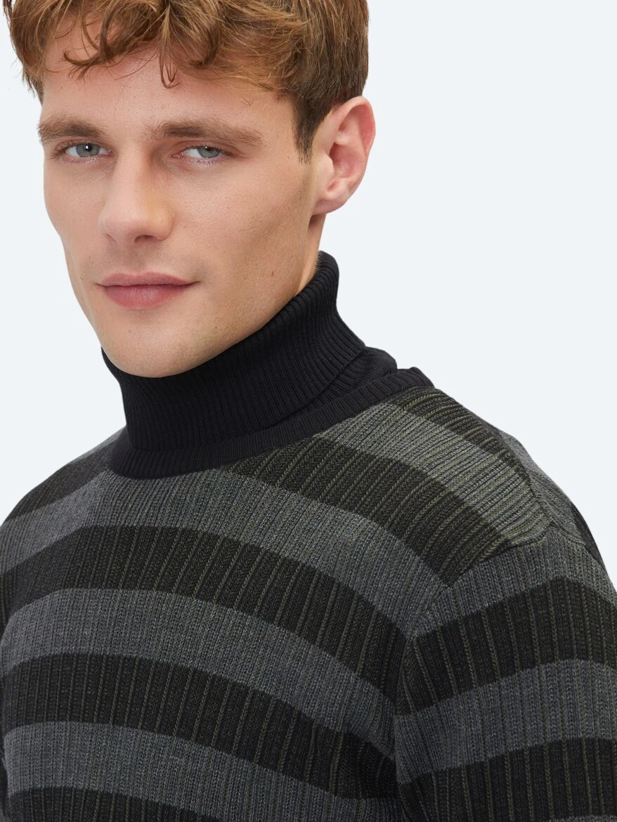 Black Knitwear Sweatshirt - KİP