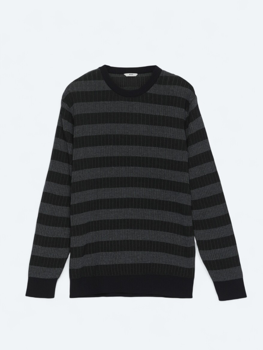 Black Knitwear Sweatshirt - 6