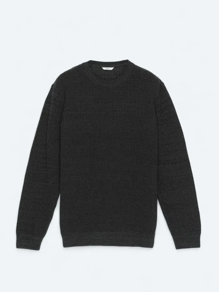 Black Knitwear Sweatshirt - 5