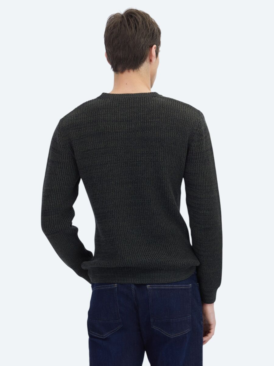 Black Knitwear Sweatshirt - 4