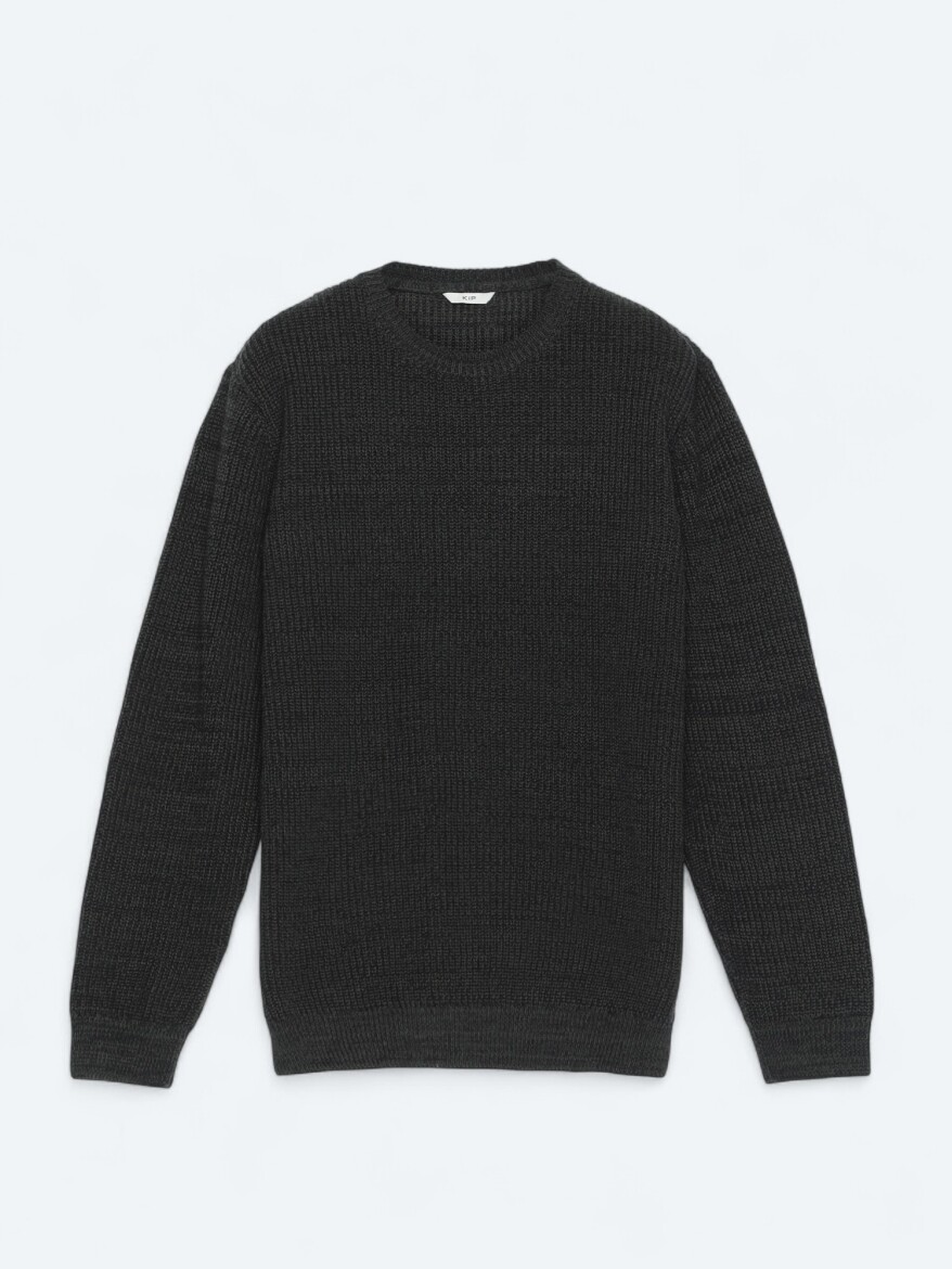 Black Knitwear Sweatshirt - 5