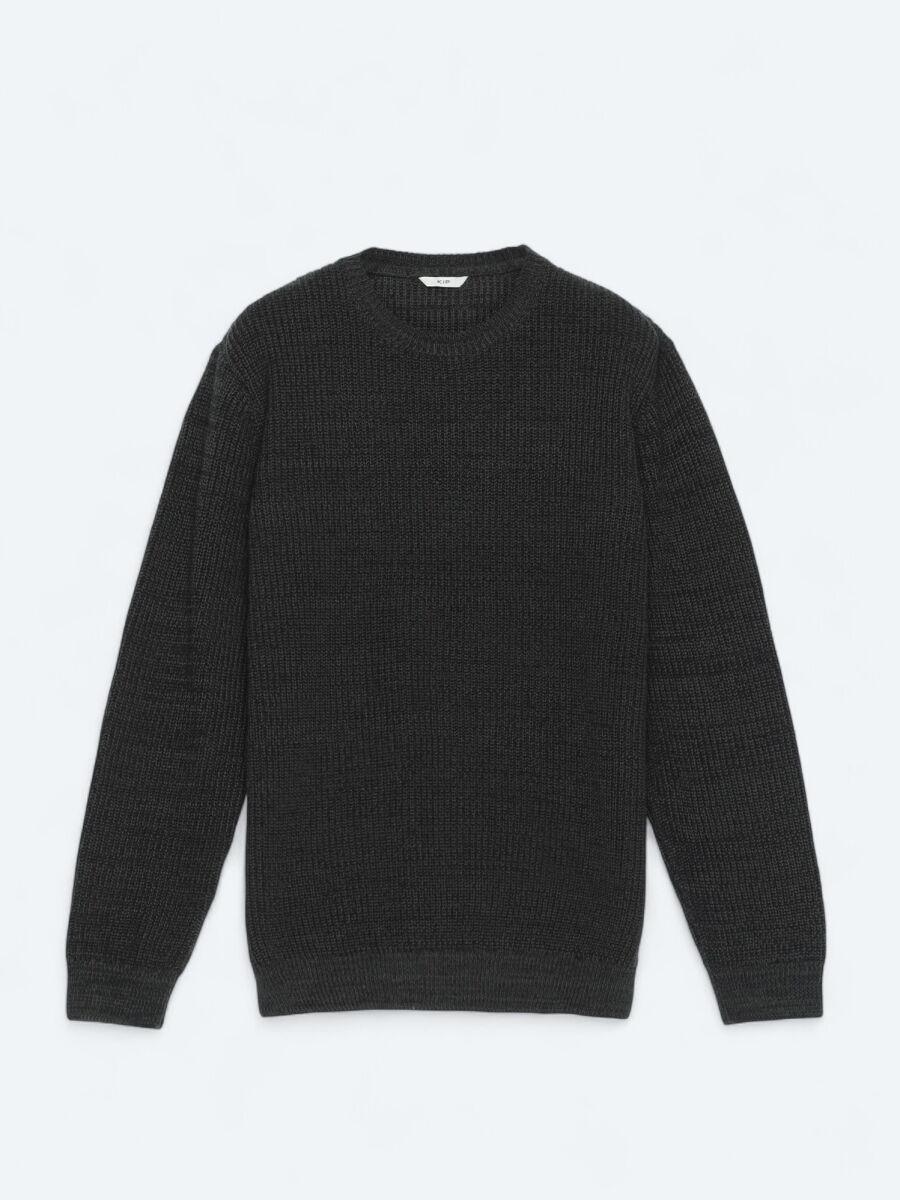 Black Knitwear Sweatshirt - 5