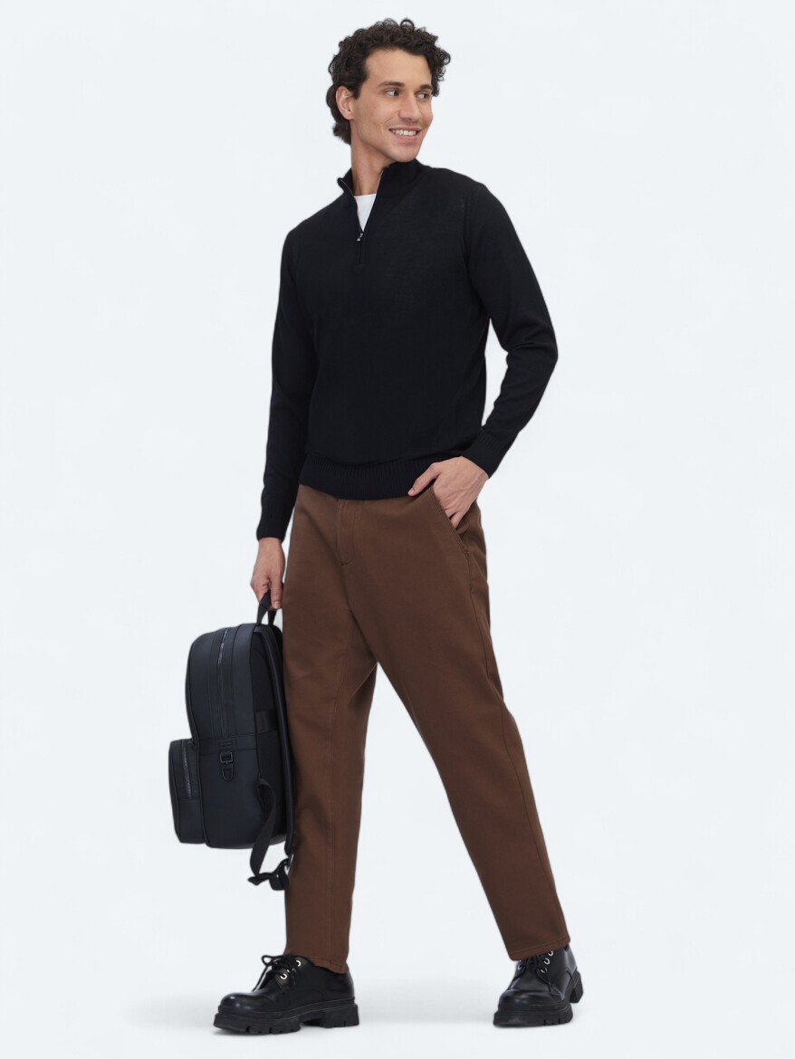 Black Knitwear Sweatshirt 