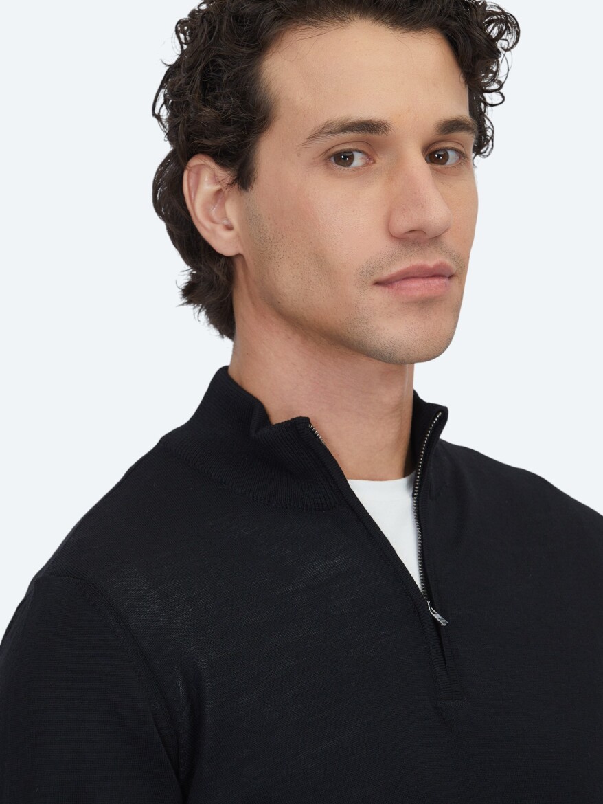 Black Knitwear Sweatshirt - 3