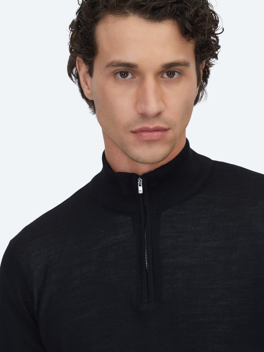 Black Knitwear Sweatshirt - 4