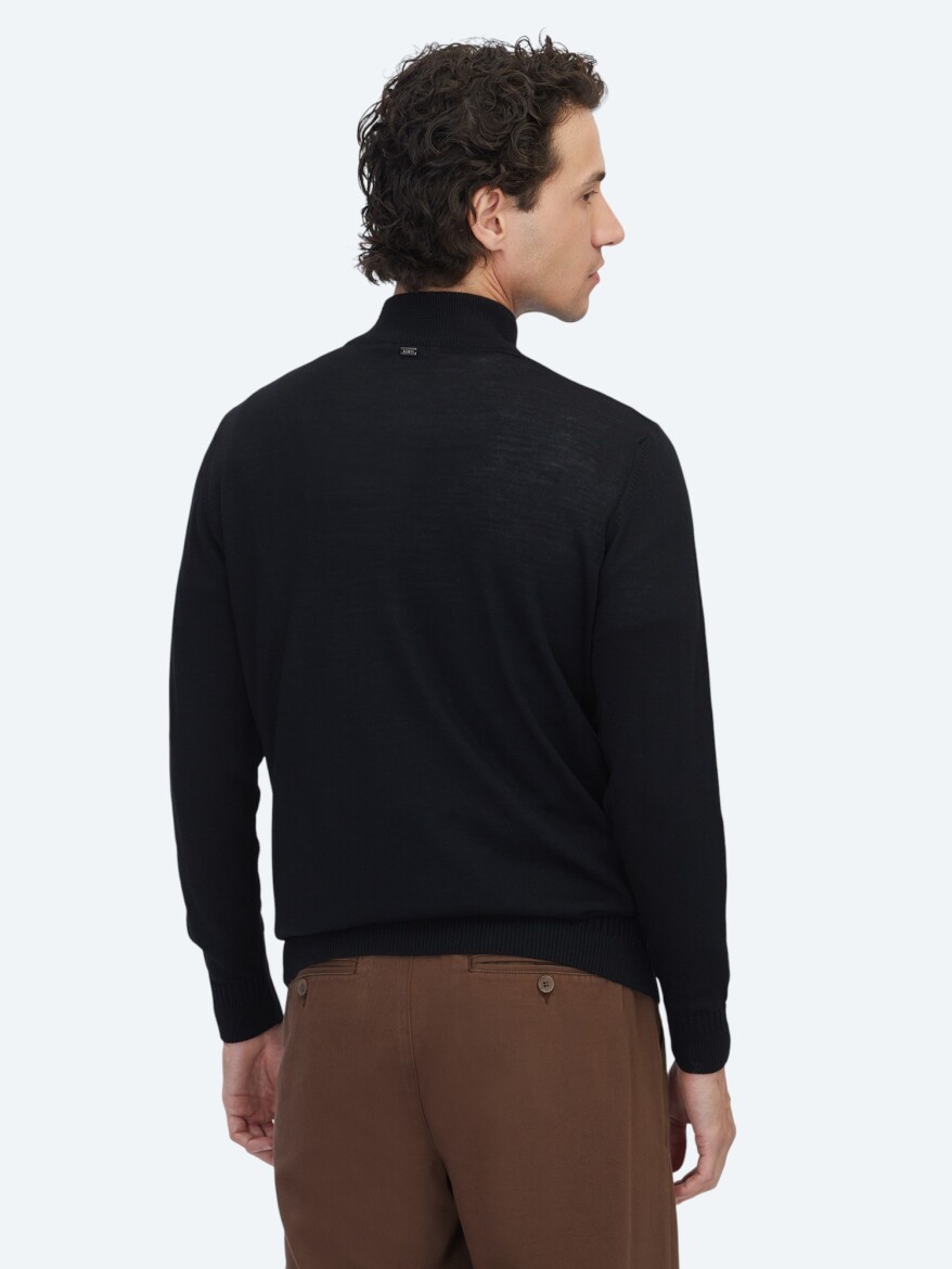 Black Knitwear Sweatshirt - 6