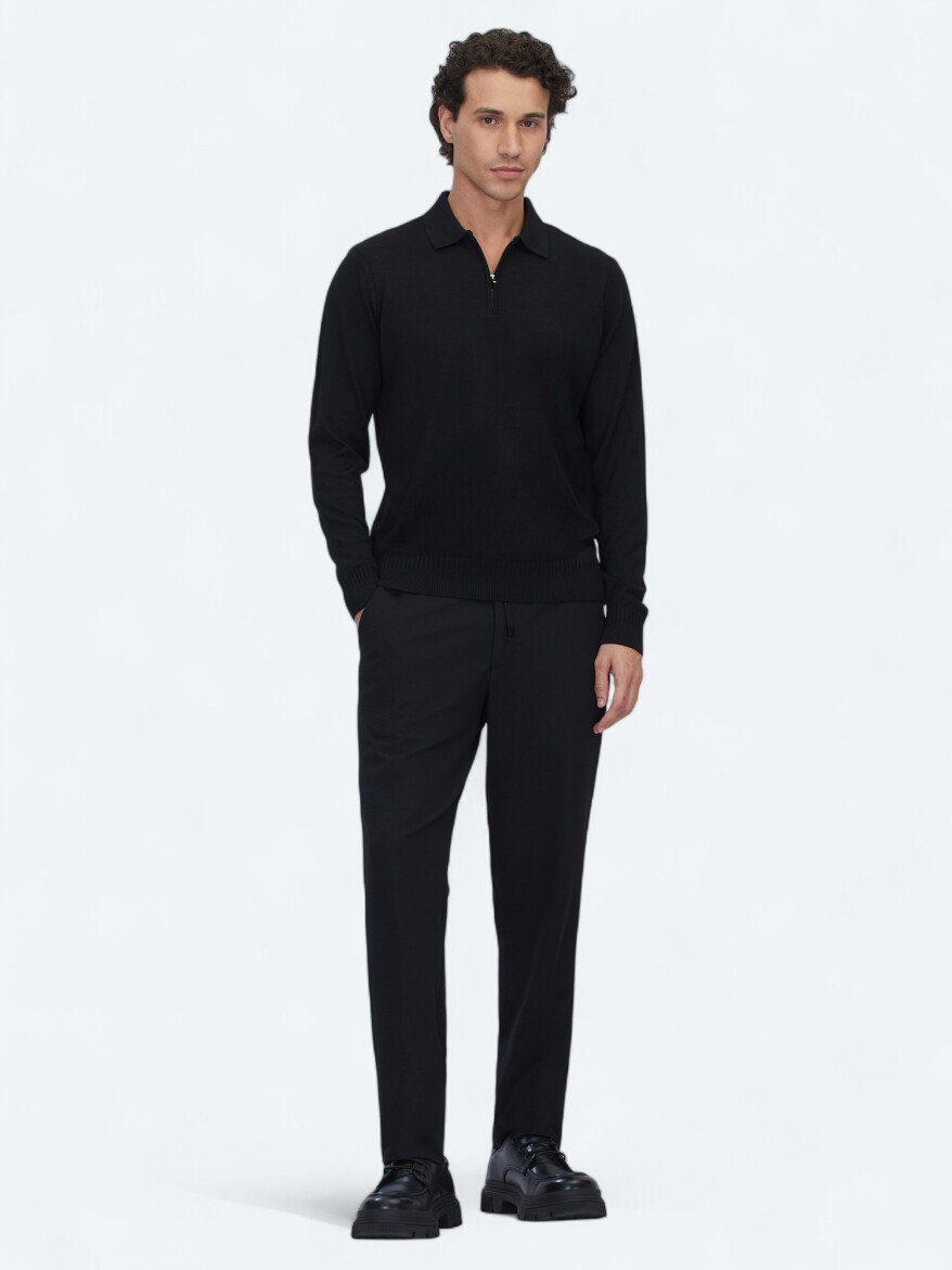 Black Knitwear Sweatshirt - 2