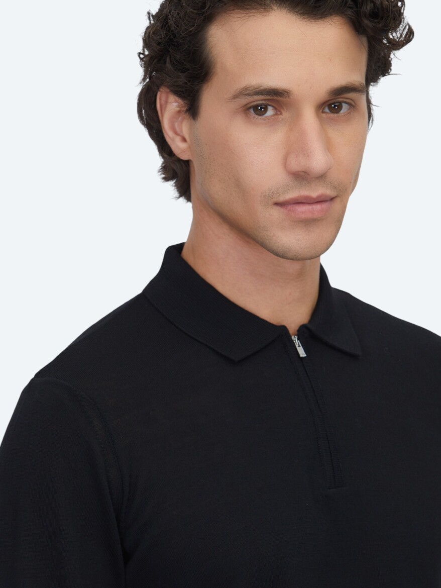 Black Knitwear Sweatshirt - 3