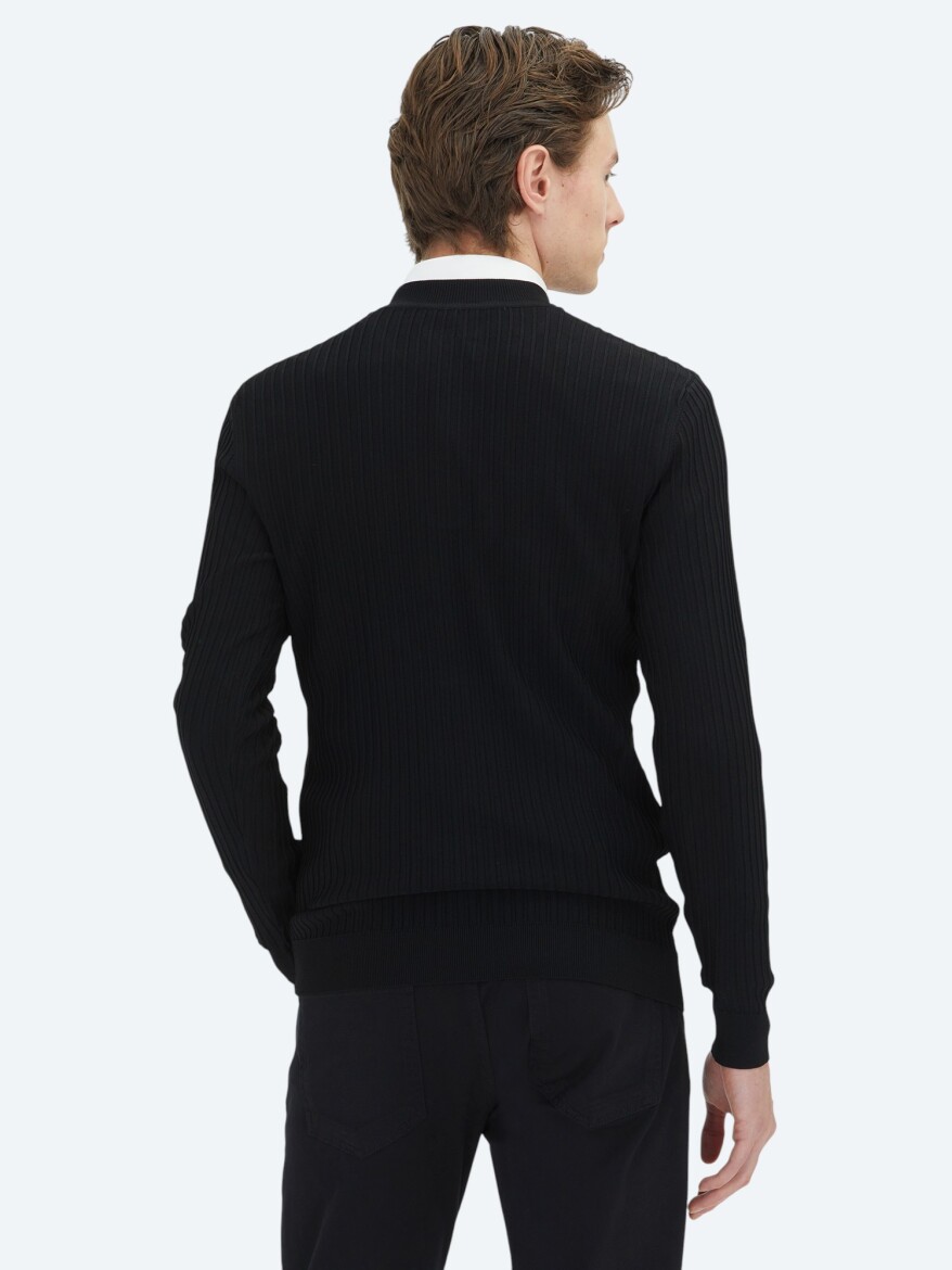 Black Knitwear Sweatshirt - 4