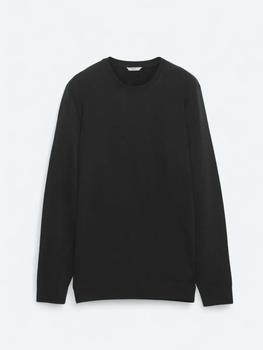 Black Knitwear Sweatshirt - 1