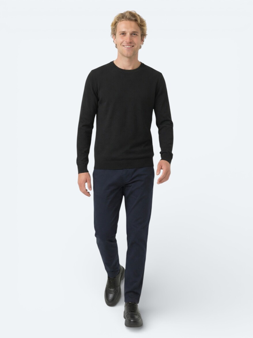 Black Knitwear Sweatshirt - 3