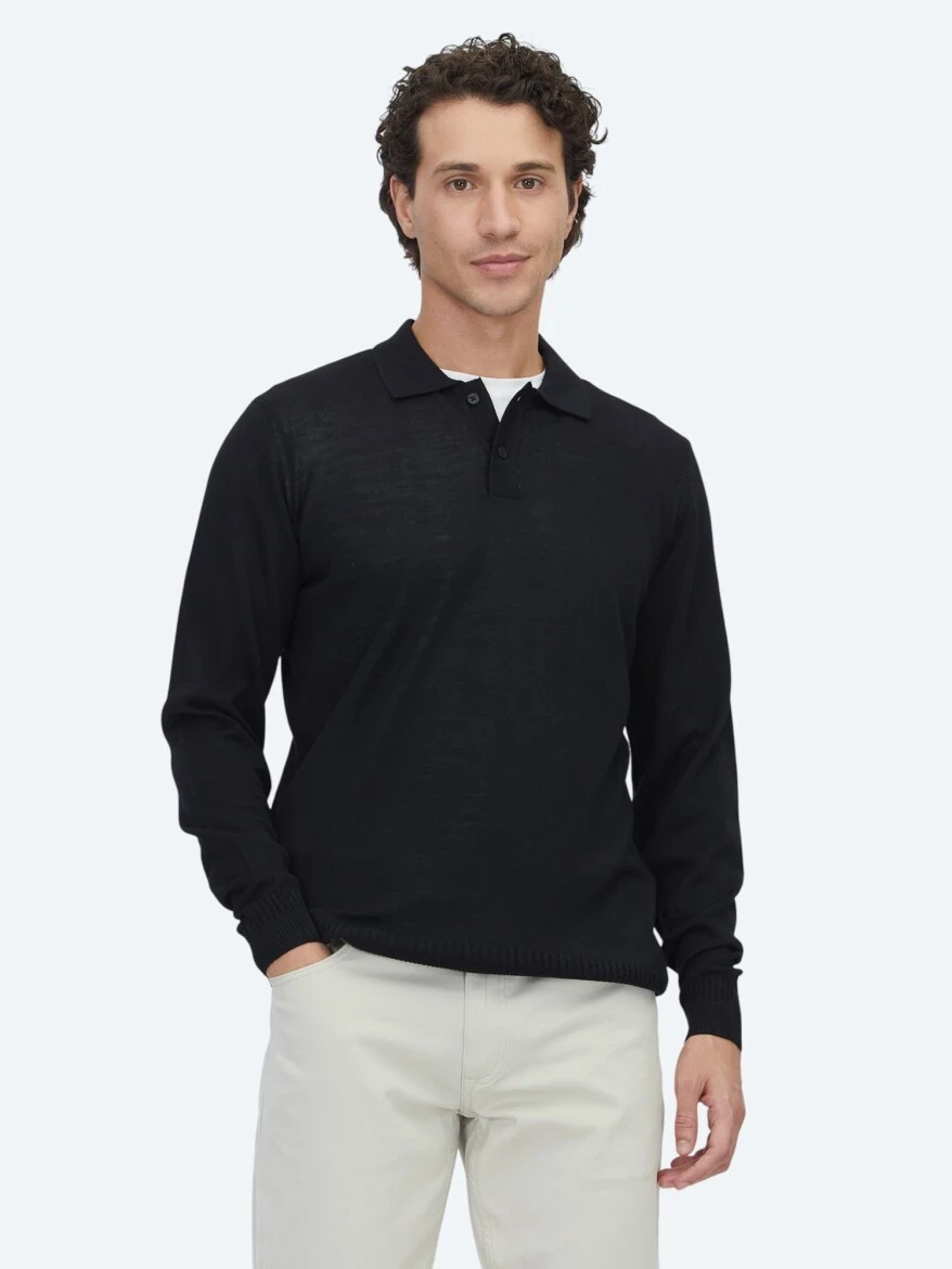 Black Knitwear Sweatshirt - KİP