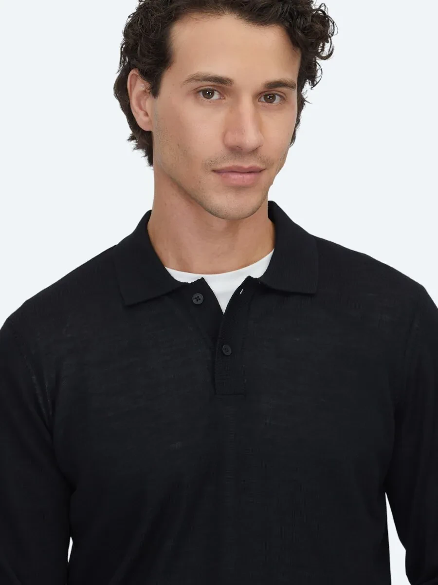 Black Knitwear Sweatshirt - 5