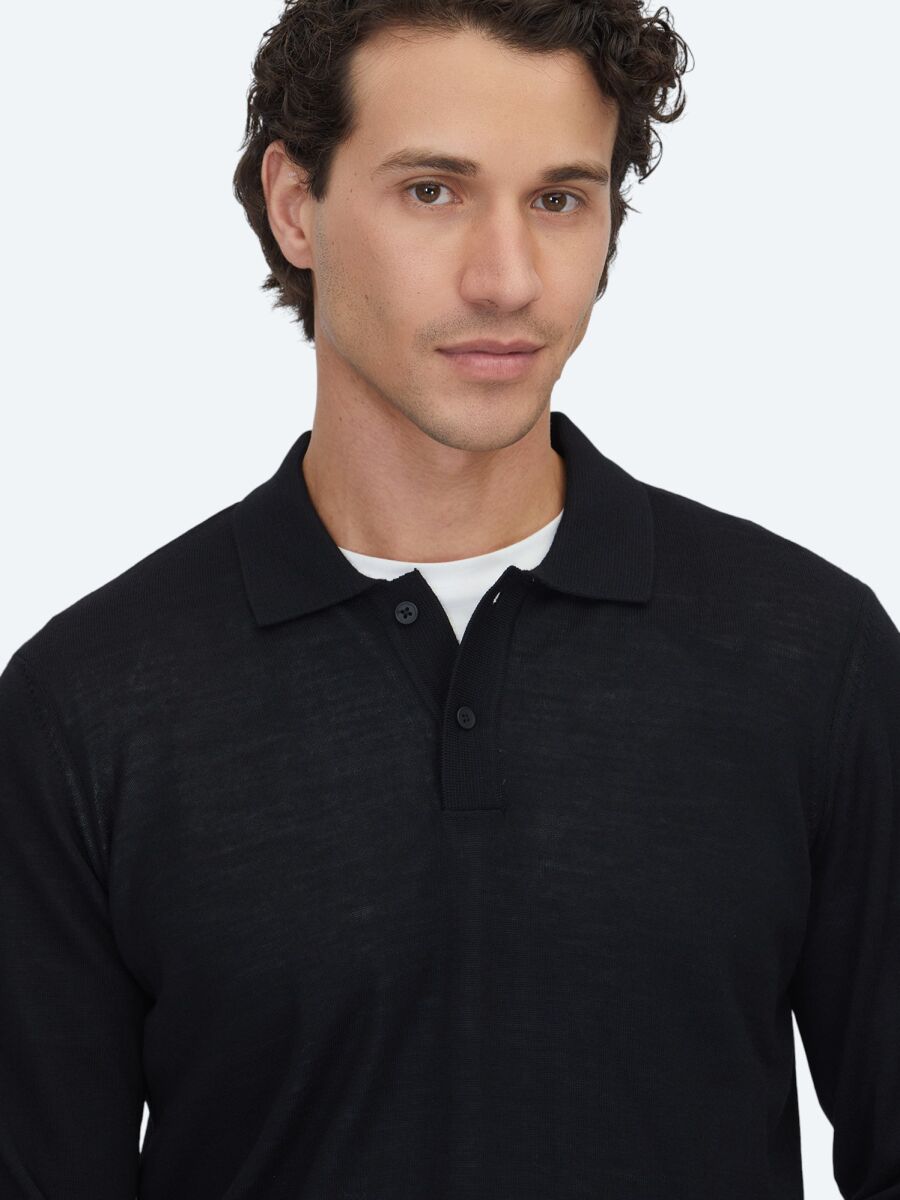 Black Knitwear Sweatshirt - 5