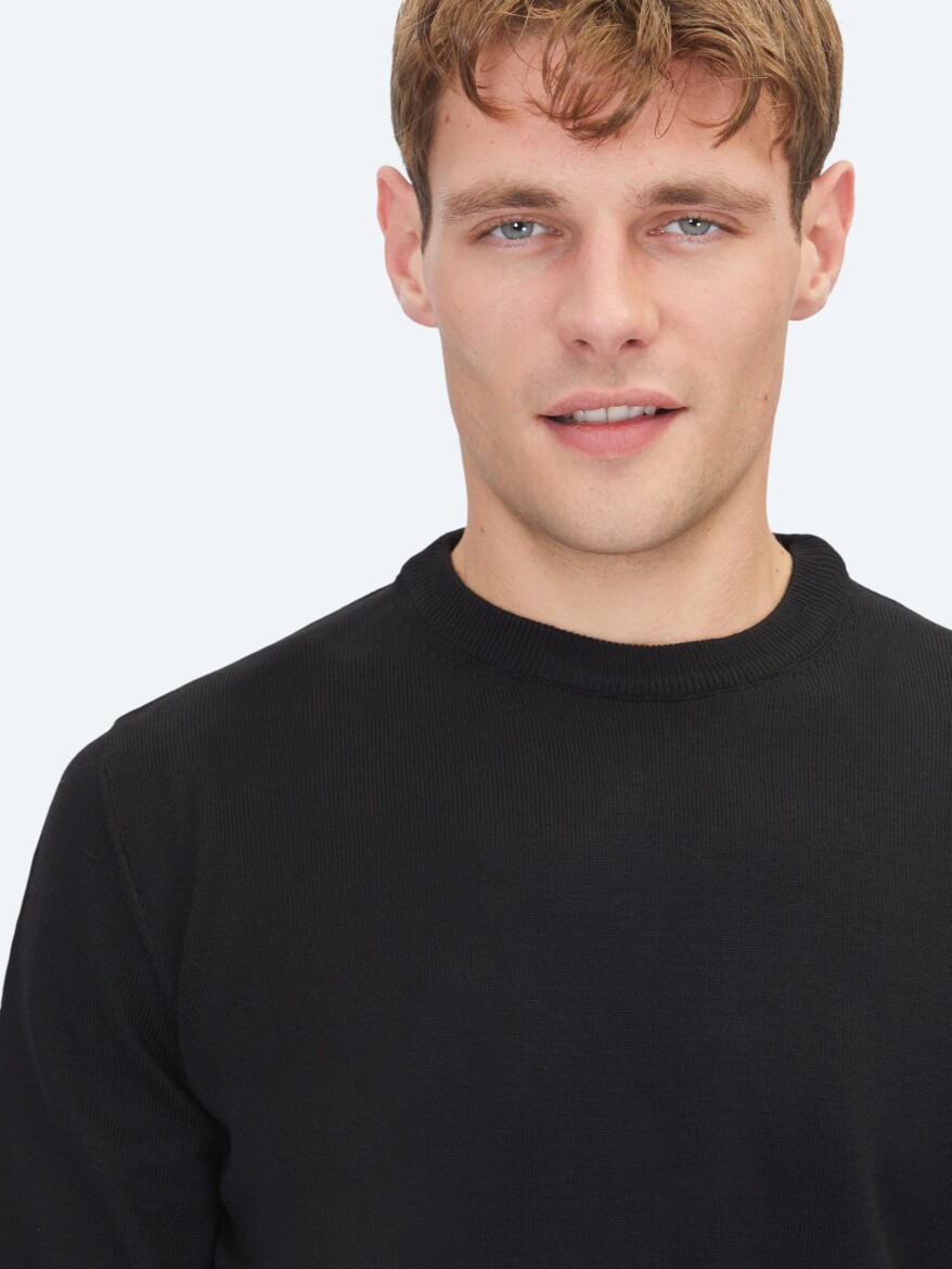 Black Knitwear Sweatshirt - 3