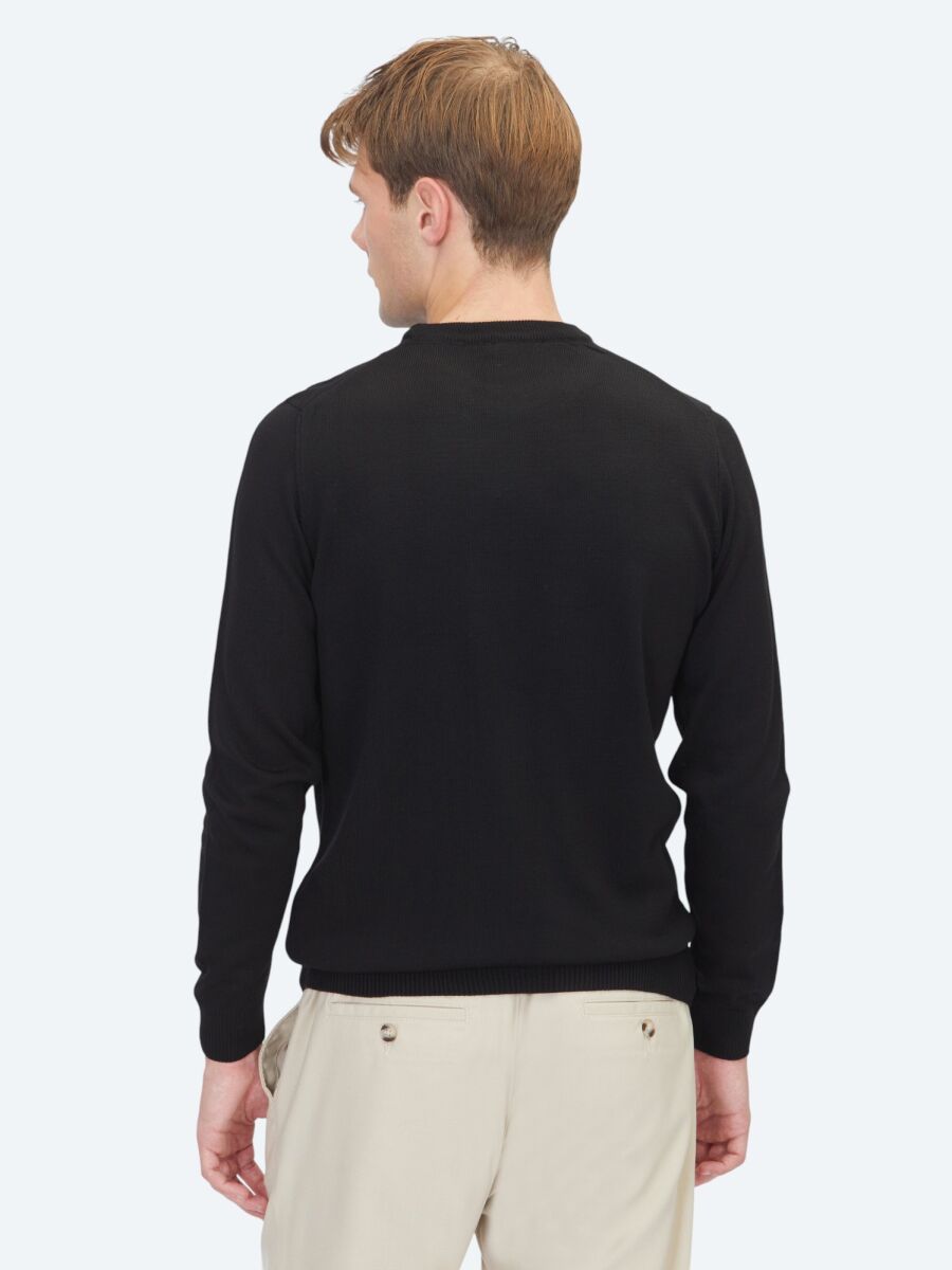 Black Knitwear Sweatshirt - 4
