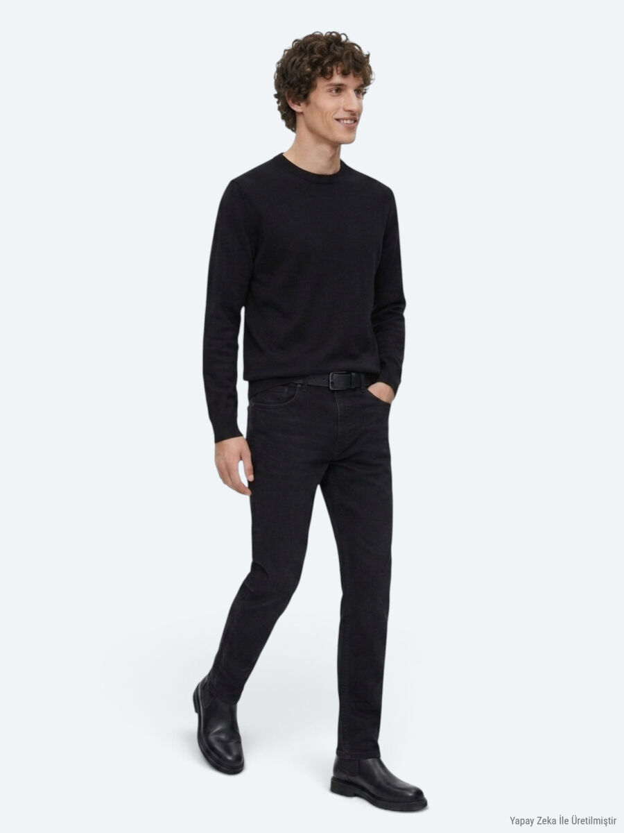 Black Knitwear Sweatshirt - 3