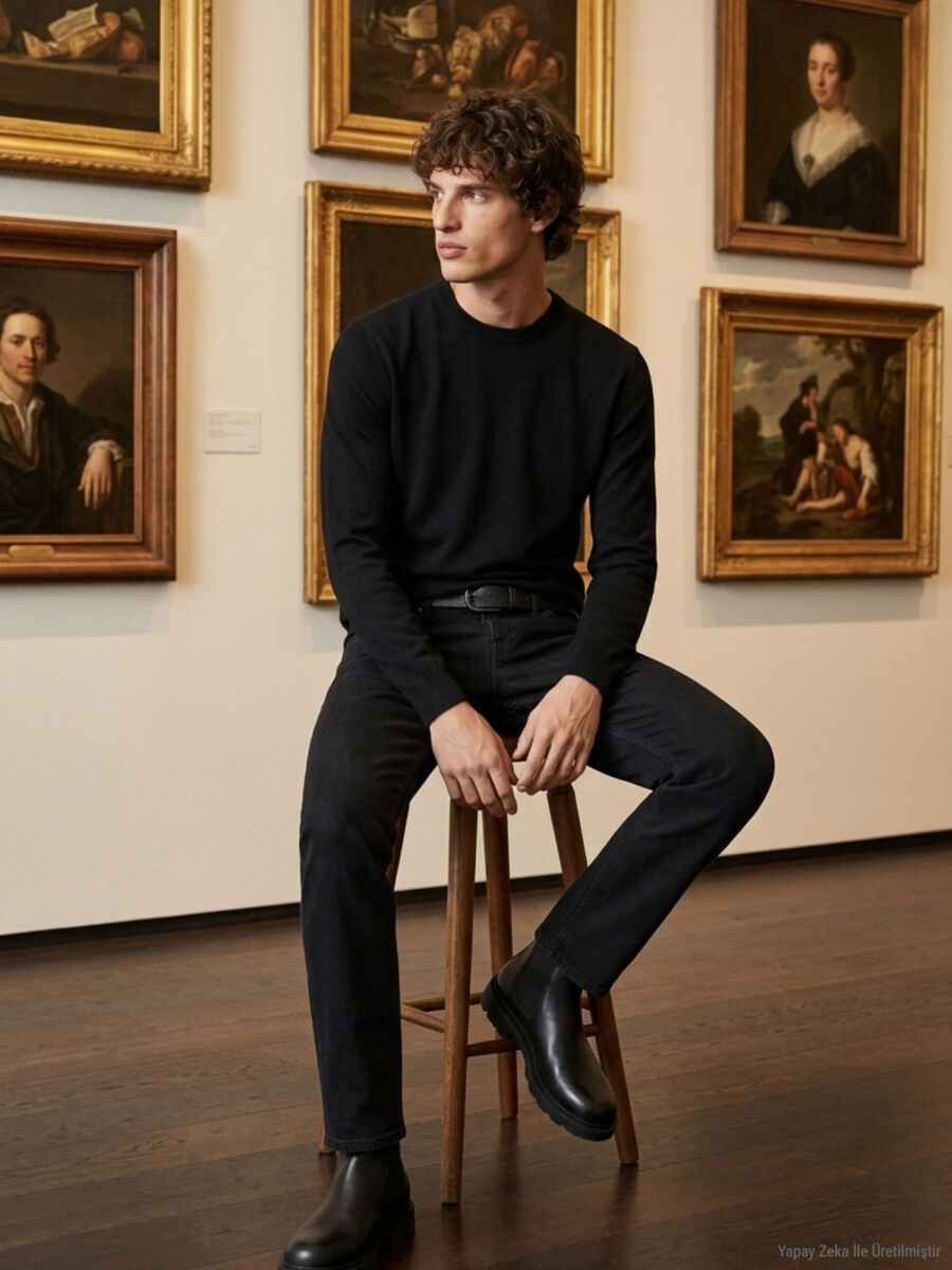Black Knitwear Sweatshirt - 7